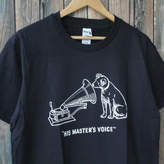 His Masters Voice Round Neck T Shirt for Daily Wear