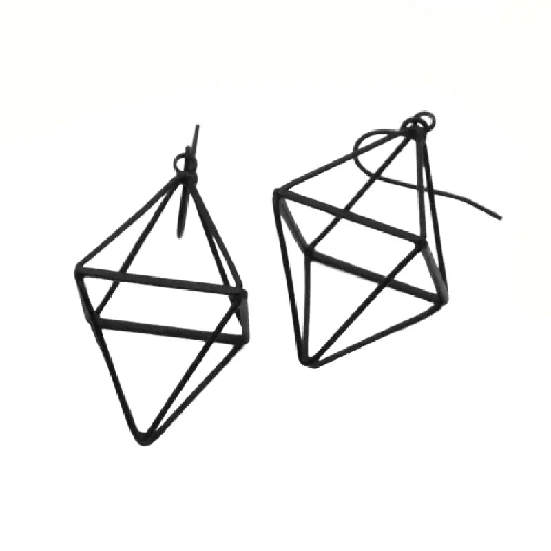 Hollow Geometric Stud Earrings in Brief Style