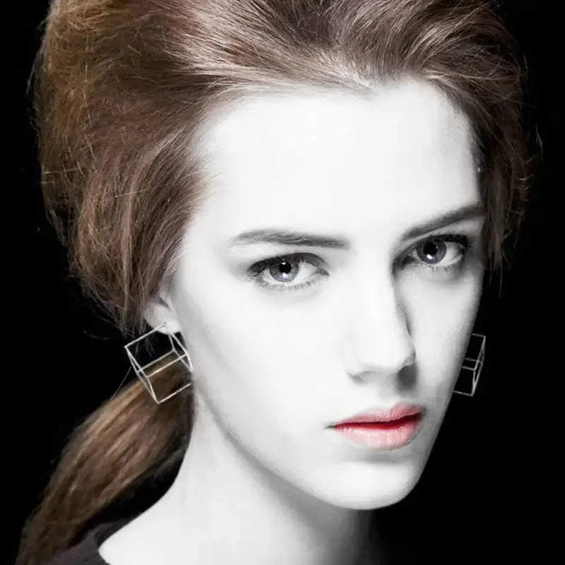 Hollow Geometric Stud Earrings in Brief Style