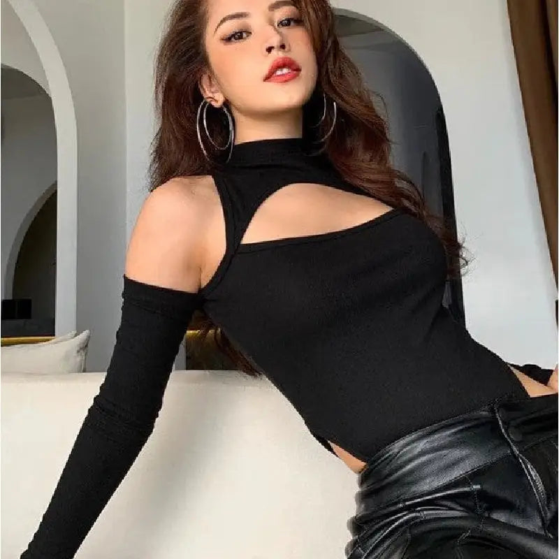 Hollow Out Off Shoulder Bodysuit Indulge Style