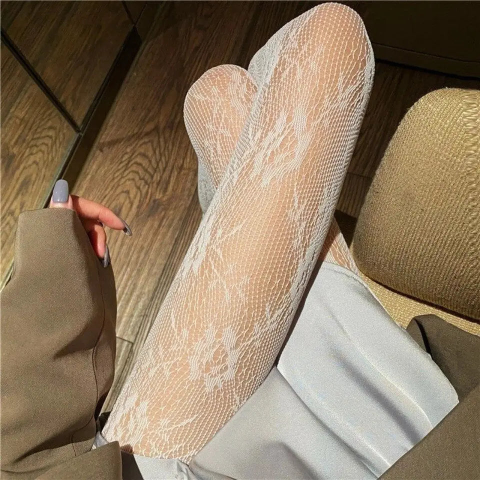 Hollowed Out Mesh Pantyhose