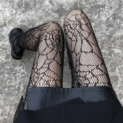 Hollowed Out Mesh Pantyhose Material Polyester Spandex