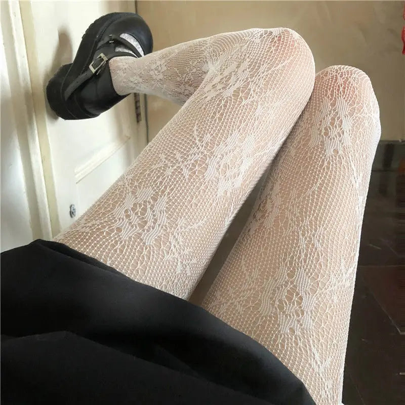 Hollowed Out Mesh Pantyhose Material Polyester Spandex