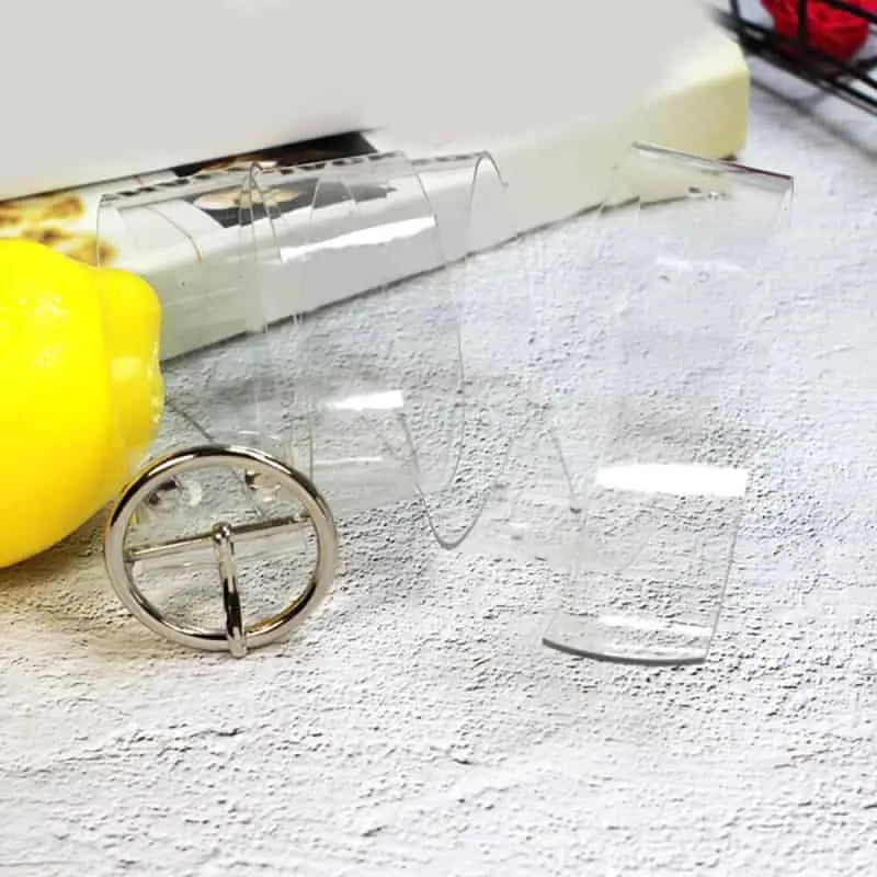 Holographic Clear Metal Pin Buckle Belt