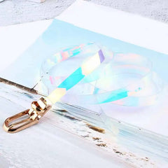Holographic Clear Metal Pin Buckle Belt