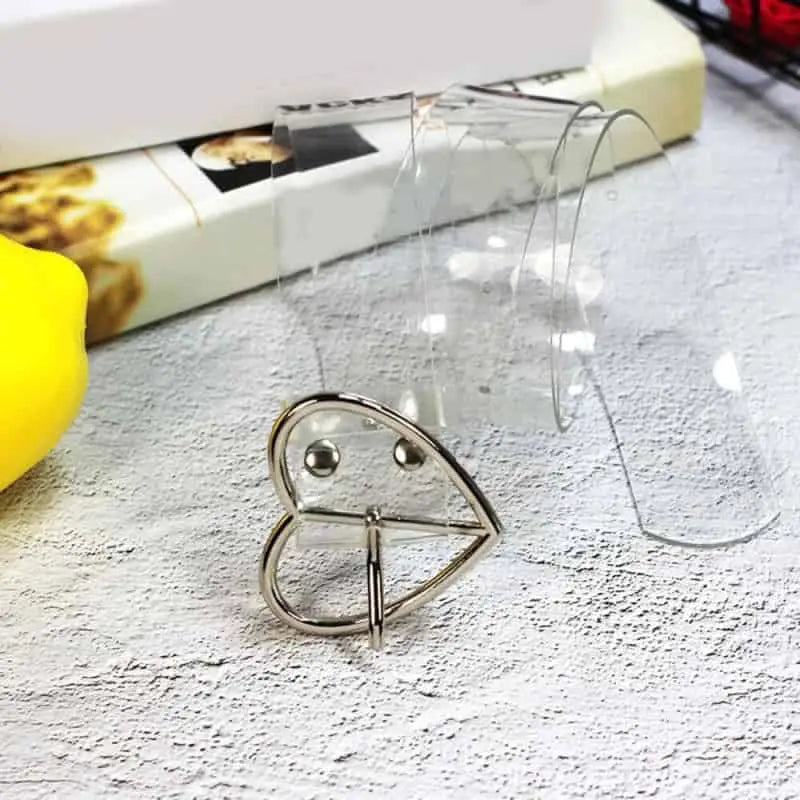 Holographic Clear Metal Pin Buckle Belt