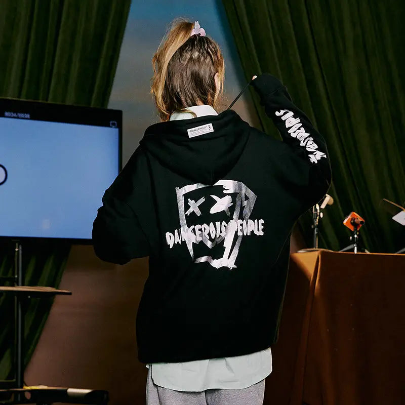 Hooded Jacket Dangerous People Fabric t063fll083jc