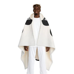 Hooded Sherpa Fleece Blanket Lunar Cycle Design One size