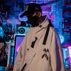 Hoodie Futuristic Streetwear Laser Reflection Design