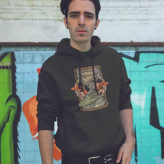 Hoodie One-Life One-Chance Whale and Boat Design Inside