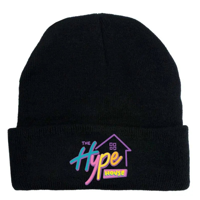 Hype House Elastic Knitted Hat for Women Black1 / One Size