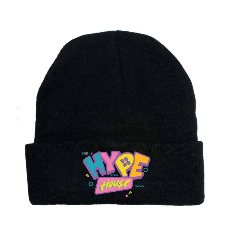 Hype House Elastic Knitted Hat for Women Black2 / One Size