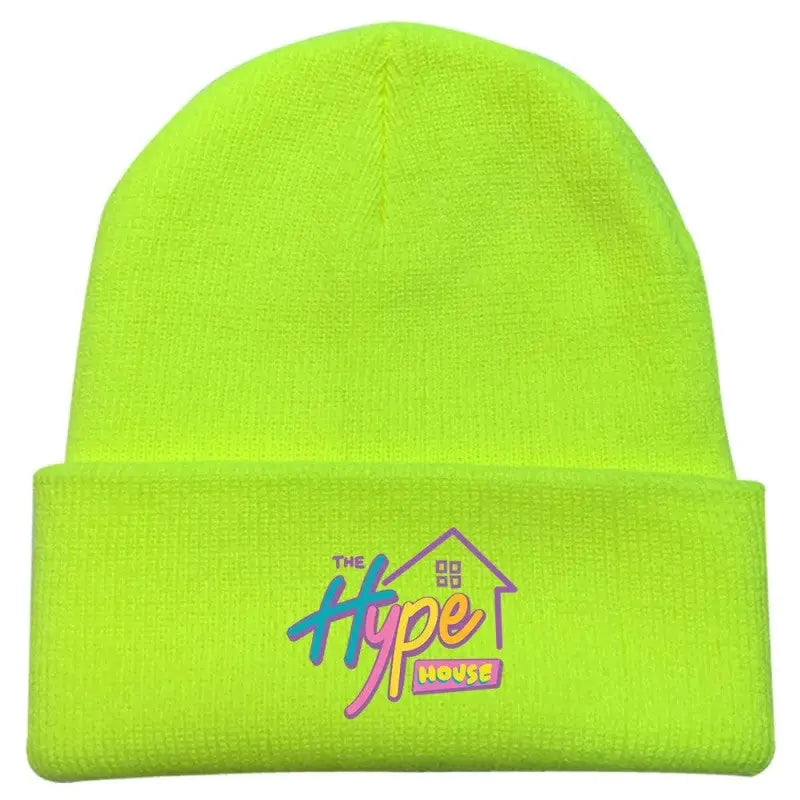 Hype House Elastic Knitted Hat for Women Green1 / One Size
