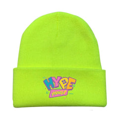 Hype House Elastic Knitted Hat for Women Green2 / One Size