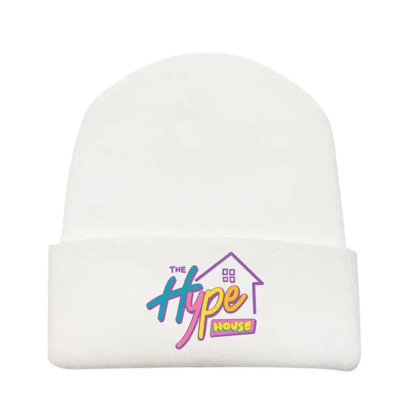Hype House Elastic Knitted Hat for Women White1 / One Size