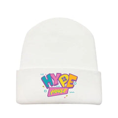Hype House Elastic Knitted Hat for Women White2 / One Size