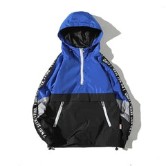 I FIND Waterproof Hooded Zipper Jacket blue / S