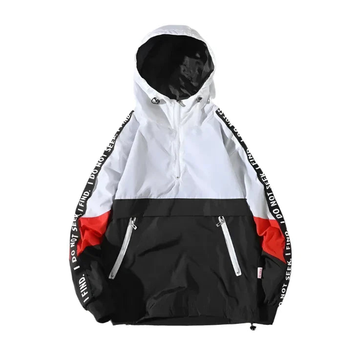 I FIND Waterproof Hooded Zipper Jacket white / S