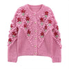 Knitted Y2K Aesthetic Button Up Long Sleeve Cardigan