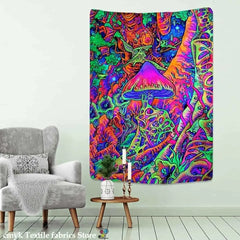 Indian Mandala Psychedelic Mushroom Tapestry Wall