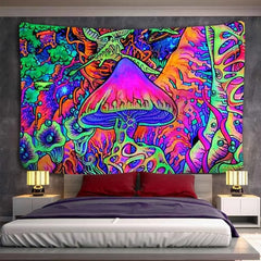 Indian Mandala Psychedelic Mushroom Tapestry Wall