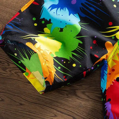 Ink Blow Colorful Swim Suit Short