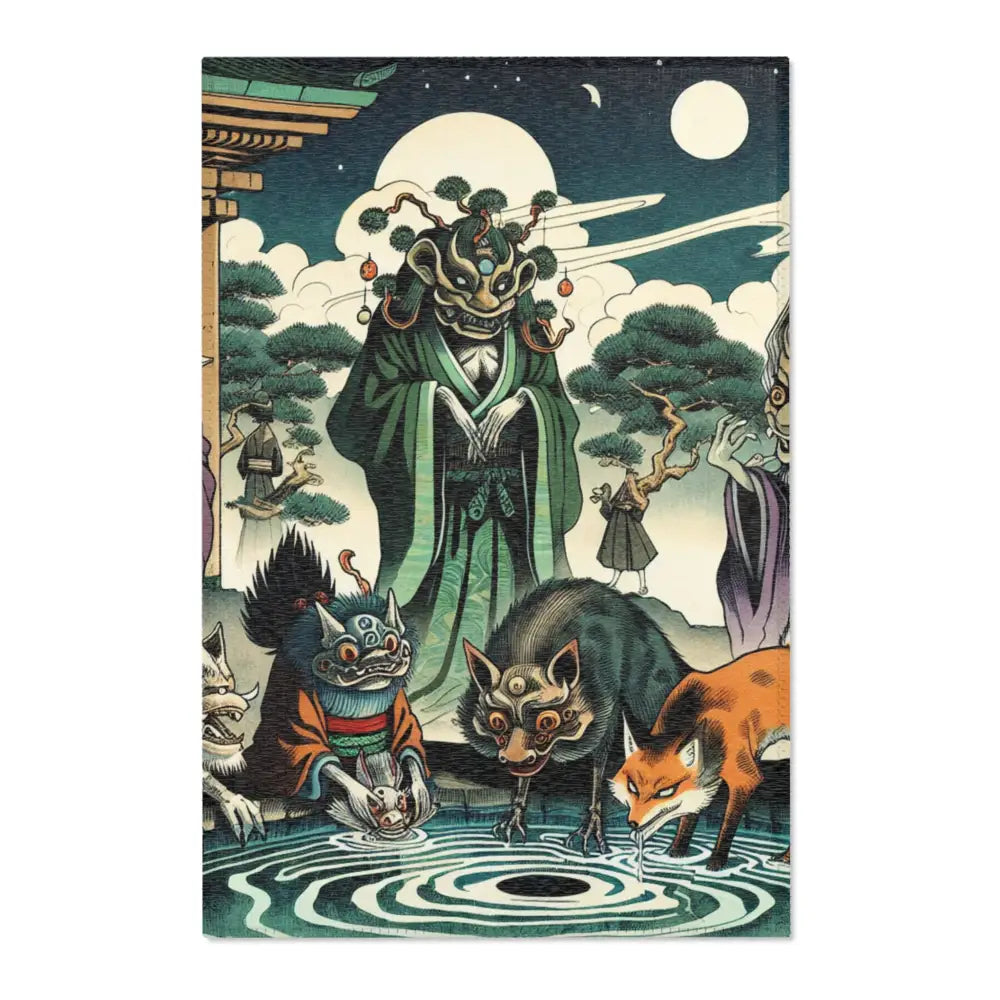 Yasuke Rug Kazuki Onishima - Japanese Yōkai Rug - UrbanWearOutsiders