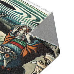 Intricately Designed Yokai Area Rug for Home Decor