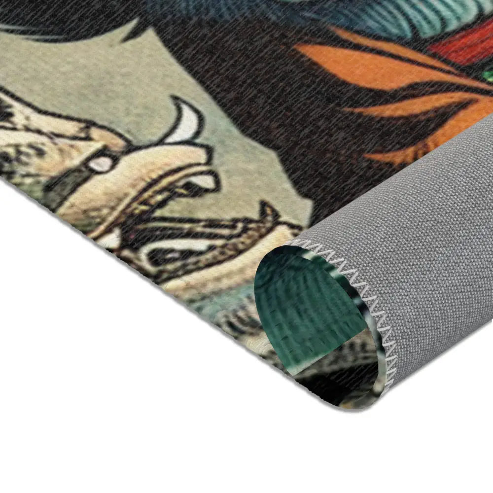 Intricately Designed Yokai Area Rug for Home Decor