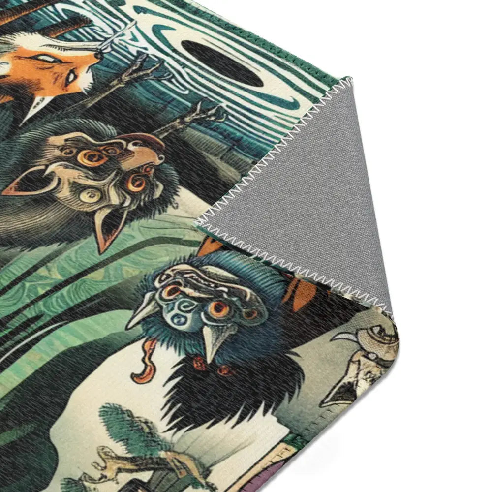 Intricately Designed Yokai Area Rug for Home Decor