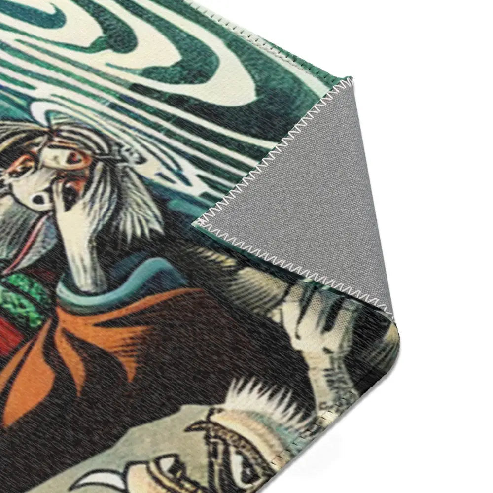 Intricately Designed Yokai Area Rug for Home Decor