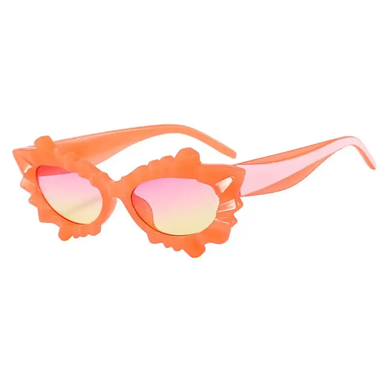 Irregular Cat Eye Gradient Sunglasses for Women Orange