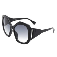 Irregular Colorful Oversized Sunglasses - Black / One Size