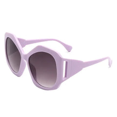 Irregular Colorful Oversized Sunglasses - Purple / One Size