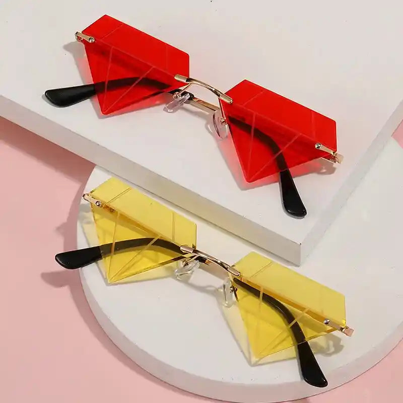 Irregular Diamond Shape Small Frame Sunglasses