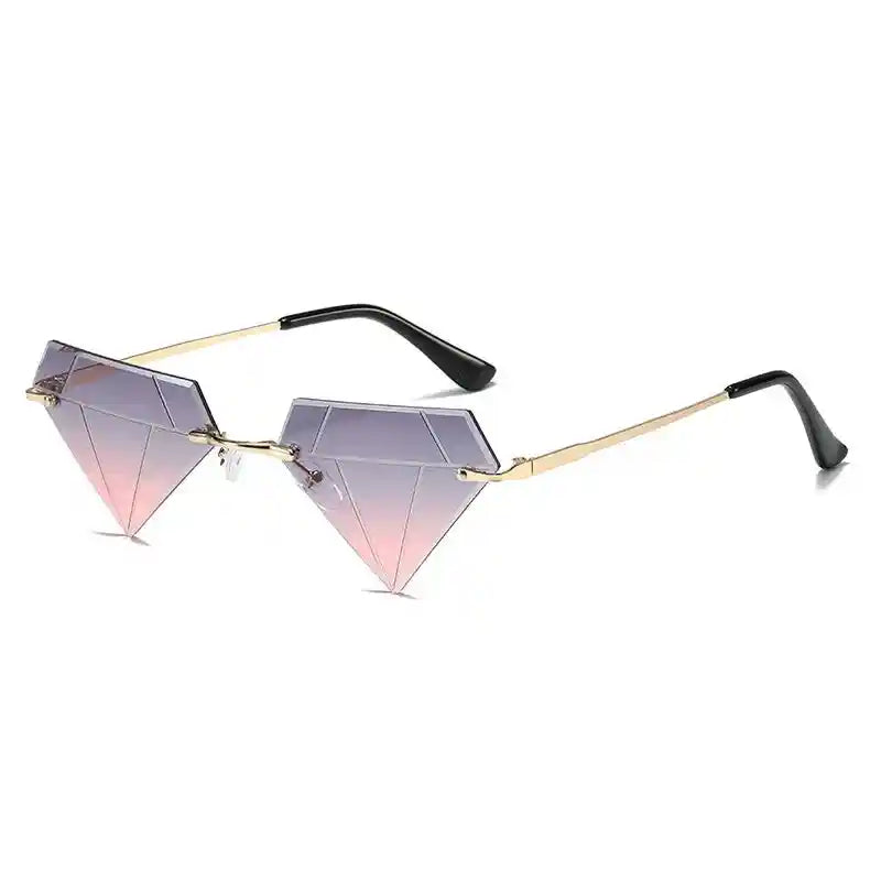 Irregular Diamond Shape Small Frame Sunglasses Gradual gray