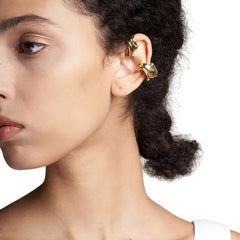 Irregular Ear Cuff Gold Earrings