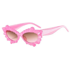 Irregular Eye Gradient Sunglasses - Pink