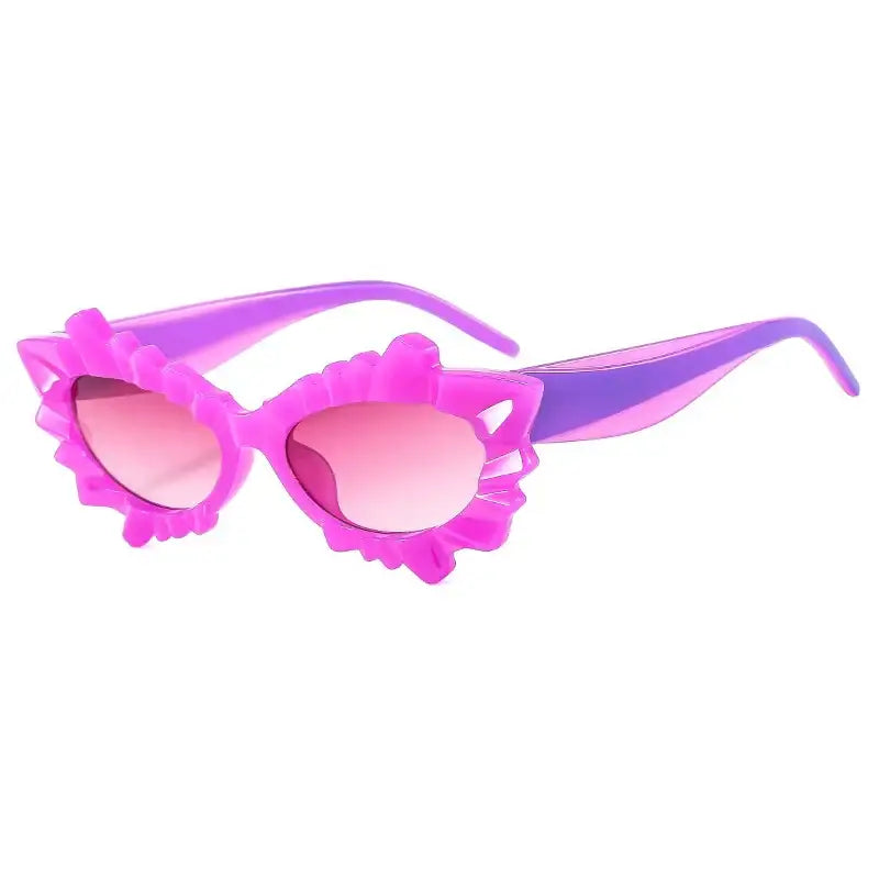 Irregular Eye Gradient Sunglasses - Purple