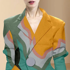 Irregular Forms Colorfull Blazer