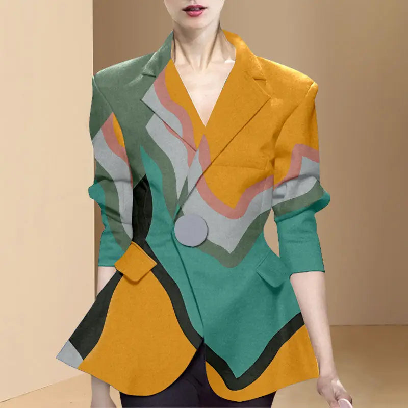 Irregular Forms Colorfull Blazer