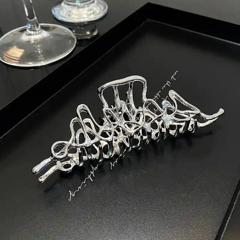 Irregular Hollow Hair Clip for Everyday Hairstyles Abstract