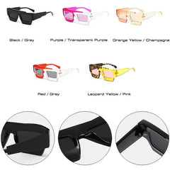 Irregular Retro Double Color Sunglasses for Men and Women