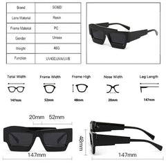 Irregular Retro Double Color Sunglasses for Men and Women