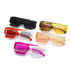 Irregular Retro Double Color Sunglasses for Men and Women
