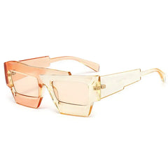 Irregular Retro Double Color Sunglasses for Men and Women