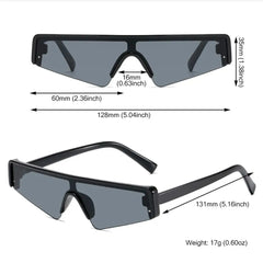 Irregular Shape Sports Sunglasses with UV Protection