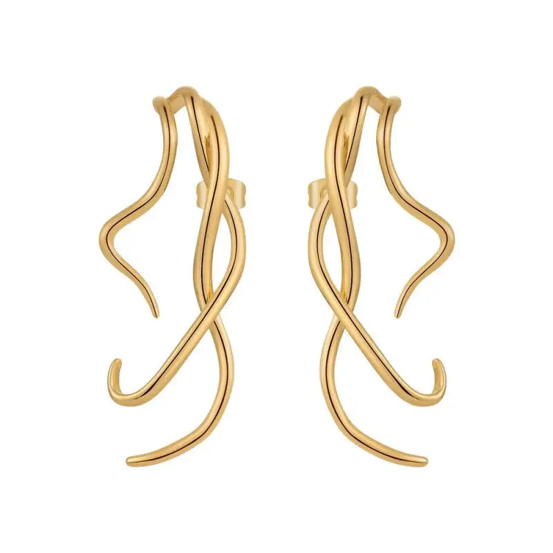 Irregular Snake Body Long Earrings