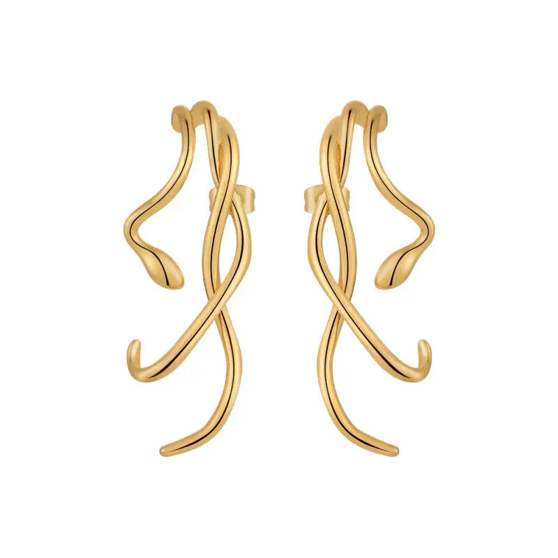 Irregular Snake Body Long Earrings