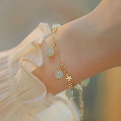 Jade Star and Heart Bracelet Embrace Style